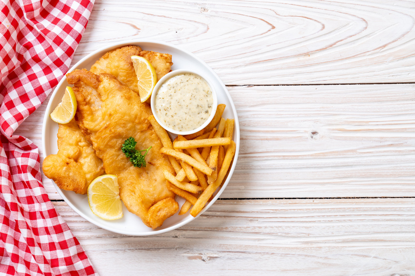 Fish and Chips with French Fries